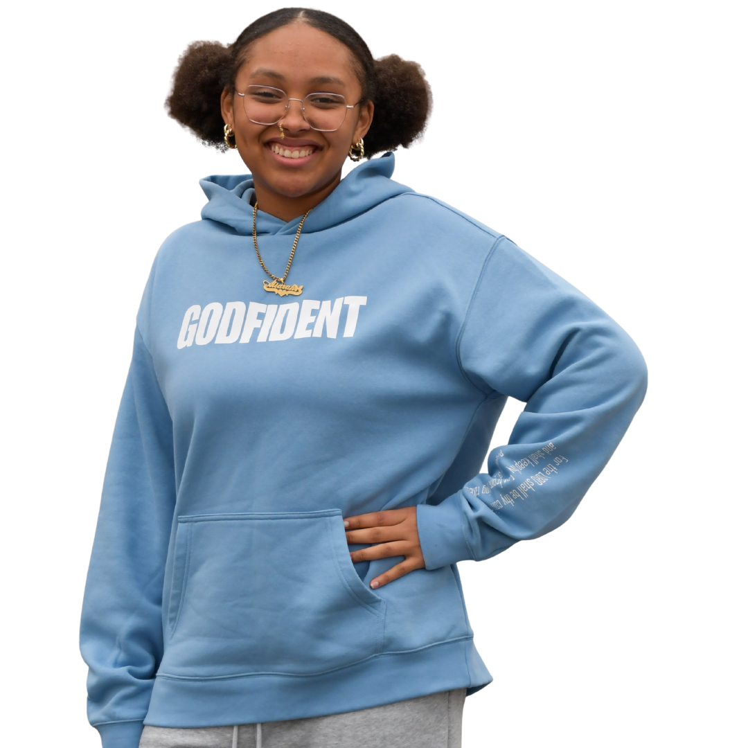 GODFIDENT UNISEX HOODIE (CAROLINA BLUE)